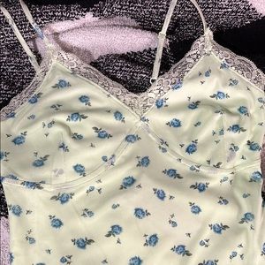 Summer dress, lime green color with flower print on it, size Xs